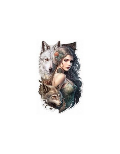 Placa Pared Hada con Lobo, mod. 13 -...