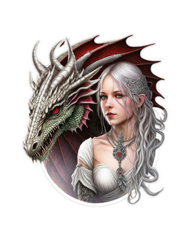Placa Pared Hada con Dragón, mod. 5 -...