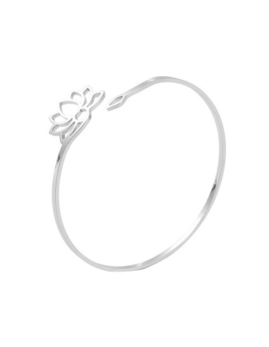 AT103- Pulsera Flor de Loto, plateada