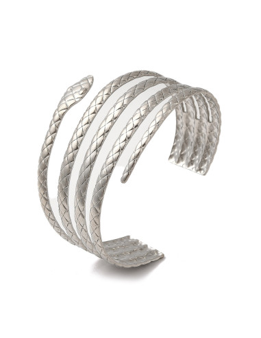 AT323- Brazalete Serpiente, plateado
