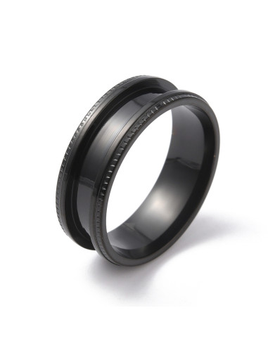 AA310 Anillo Grueso Hombre Negro...