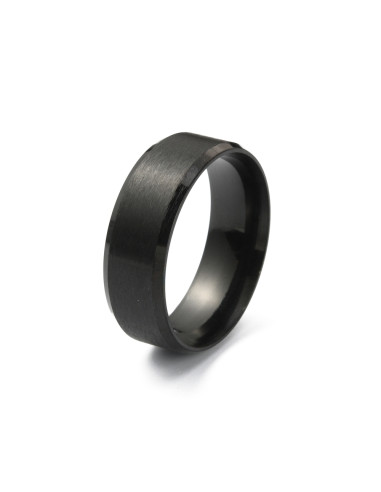 AA312 Anillo Grueso Hombre Liso negro...