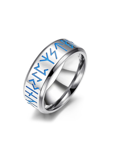 AA313 Anillo Grueso Hombre runas...