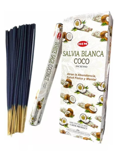 Incienso Salvia Blanca - Coco Hexag -...