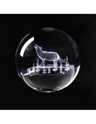 Bola de cristal Lobo (sin soporte) -...