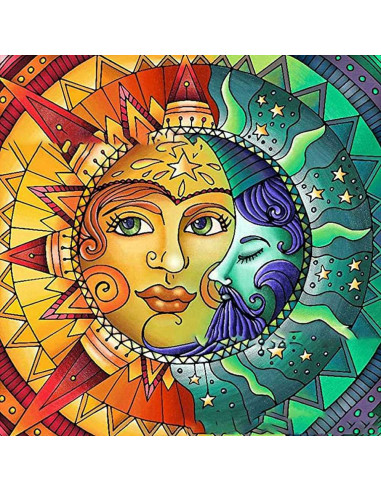 Kit pintura con diamantes Sol Luna -...