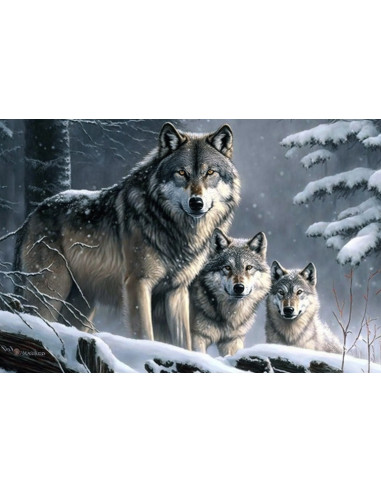Placa pared Lobos Mod. 62, 40x28...