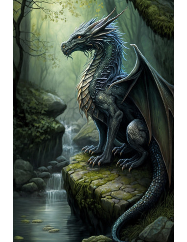 Placa pared Dragón Mod. 59, 40x28...