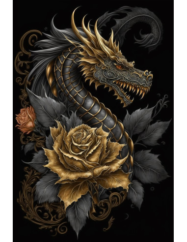 Placa pared Dragón Mod. 58, 40x28...