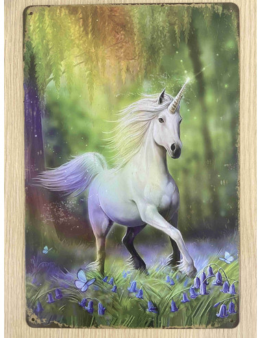 Placa pared Unicornio Mod. 38, 20x30...