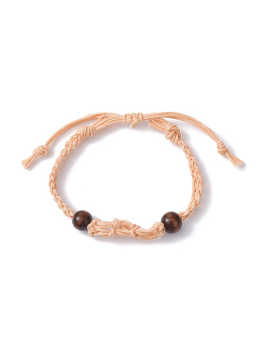 BT541- Pulsera Cuerda red rosa palo,...