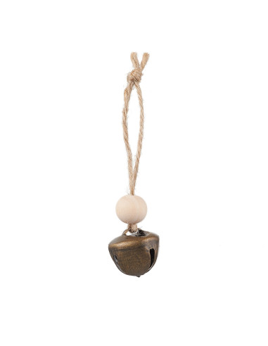 BD053 - Cascabel Bola Madera, con cuerda
