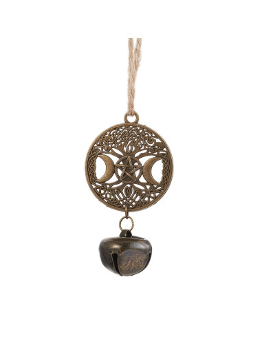 BD059 - Cascabel con Triple Luna, bronce