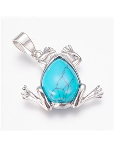LC032 - COLGANTE RANITA TURQUESA