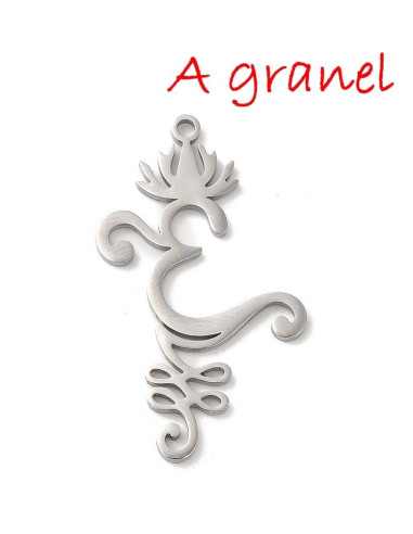 AG3-445 Om flor de Lotus, plateado