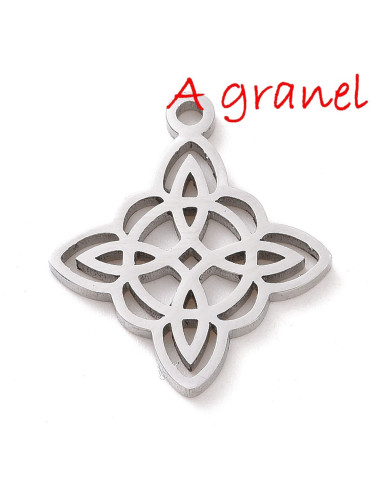 AG5-563 Nudo de Bruja Doble, plateado
