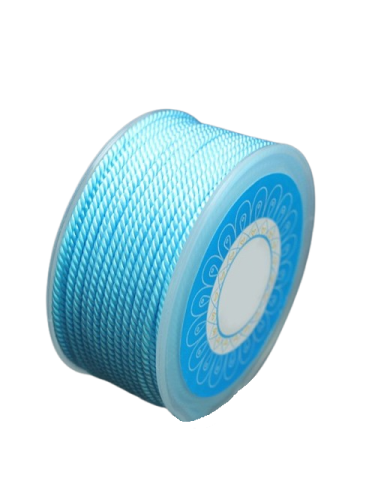 T1121 Rollo cordón trenzado celeste