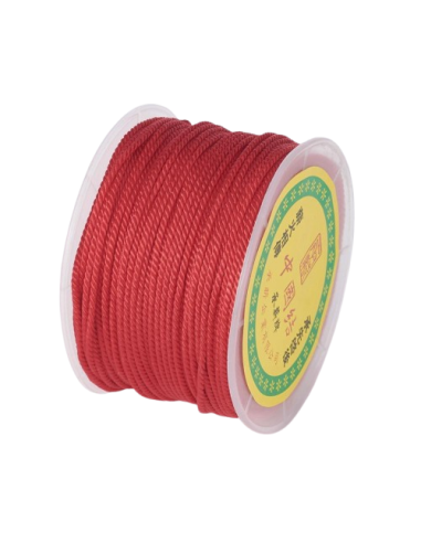 T1161 Rollo Hilo Trenzado rojo 2 mm...
