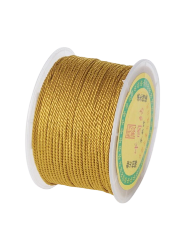 T1163 Rollo Hilo Trenzado dorado 2 mm...