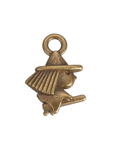 RA169 - Brujita Bronce en Escoba