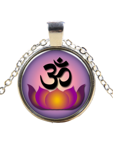BR022 Om Flor de Loto - Mandala Colgante