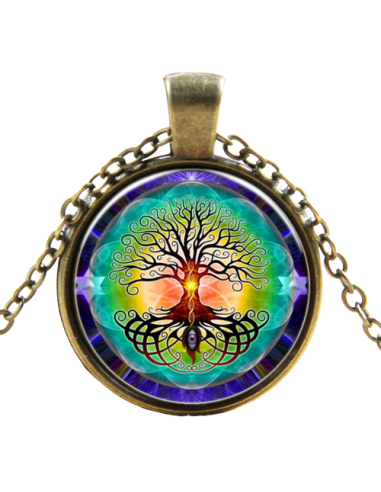 BR012 Arbol de la Vida Fondo Verde -...