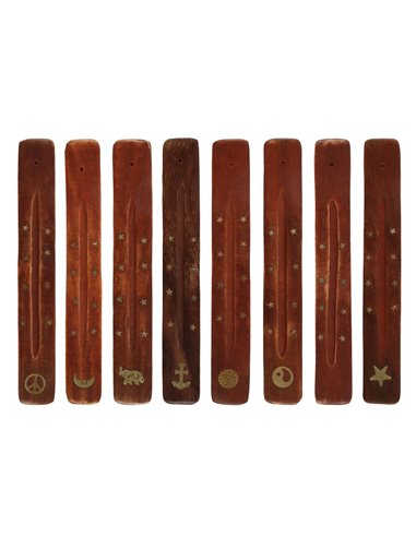 Porta Incienso de Madera 25x3.5 cms - 58280