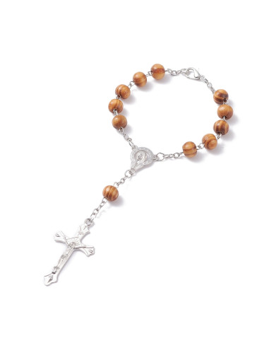 RS128 - Pulsera Rosario cuentas de...