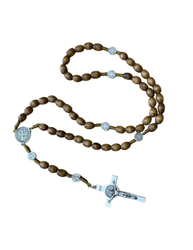 RS207 -Rosario madera con cruz
