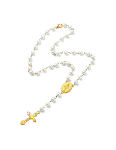 RS218 -Rosario perlas, virgen Maria y...