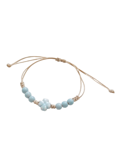 MT075 Pulsera Trébol Azul