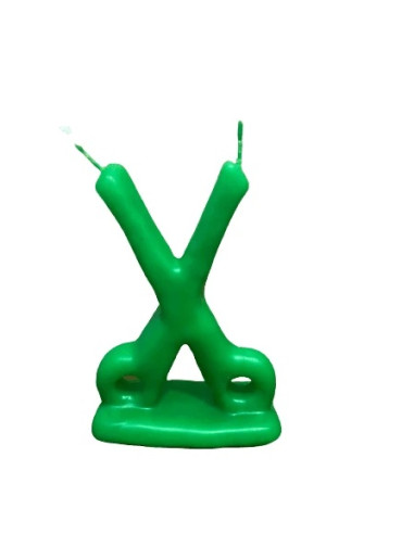 4250 - Tijera de cera verde, pequeña