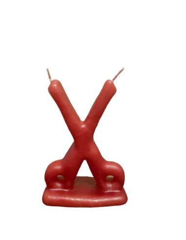 4252 - Tijera de cera roja, pequeña