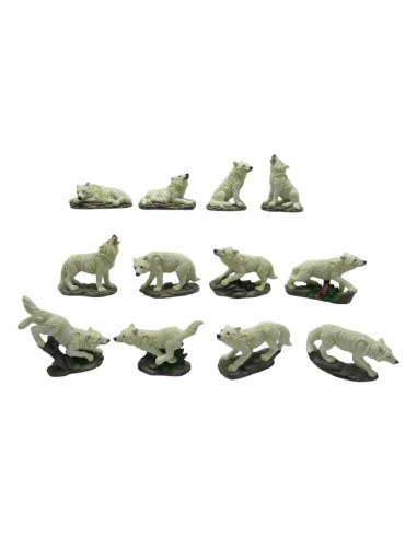 Lobos blancos pack 12 uds - 76671