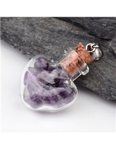 CL021 - COLGANTE COFRE CORAZON AZUL