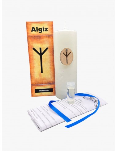 Velón Runa Algiz - Protección