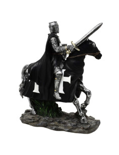 Templario a caballo, negro,... 2