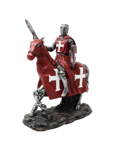 Templario a caballo, rojo,...