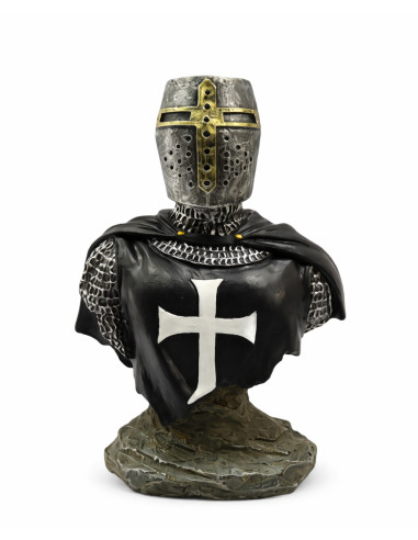 Busto templario, cruz blanca, 4 uds -...