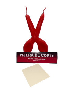 4268 - Tijera de cera roja,...