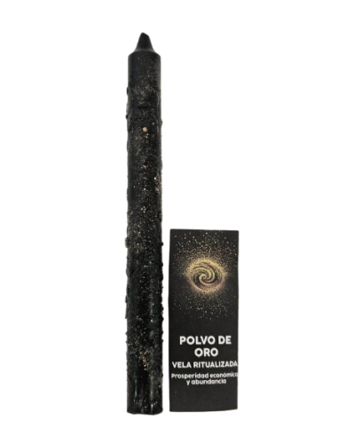 Vela Hierbas Polvo Oro