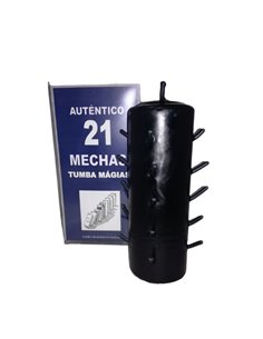 2369 - Velón 21 Mechas Negro