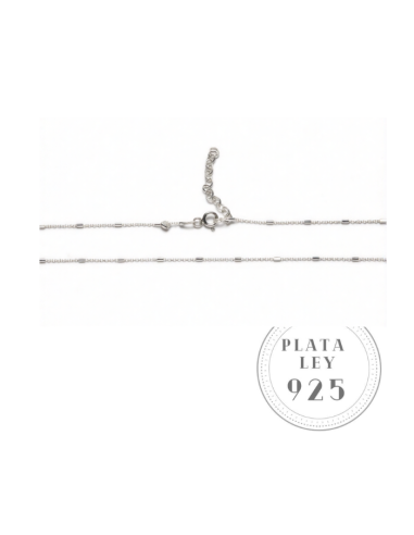PL302 - Cadena Plata Cilidros 40 cms