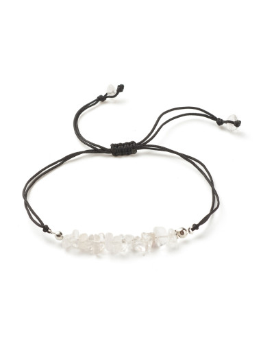 MT092 Pulsera Hilo con Mineral Cuarzo...