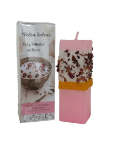 Velón Cuadrado Saleas Rosas...