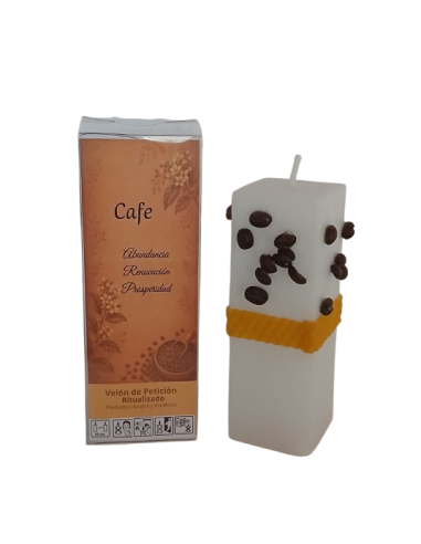 Velón Cuadrado Café