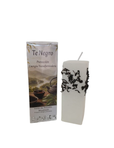 Velón Cuadrado Té Negro