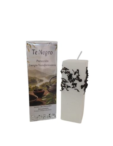 Velón Cuadrado Té Negro