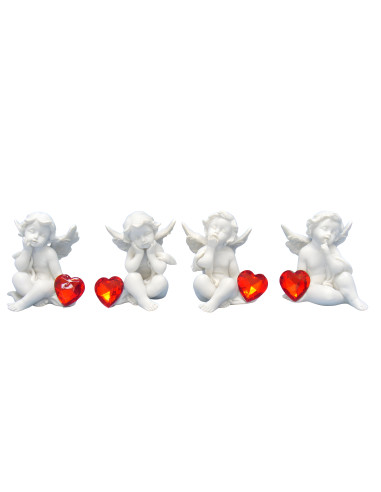 Querubín Corazón Rojo, pack 4 uds -...