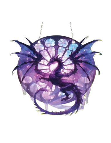 Decorativo Pared Dragón Lila, 20 cms...